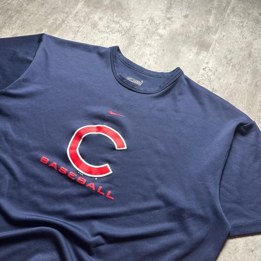 Nike Men's Navy and Blue T-shirt